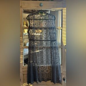 A62 NWT Maurices | Sheer Gray Lace Duster